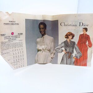 UNCUT Vintage Sewing PATTERN Vogue 1567, Ladies Paris Original 1978 Christian Di